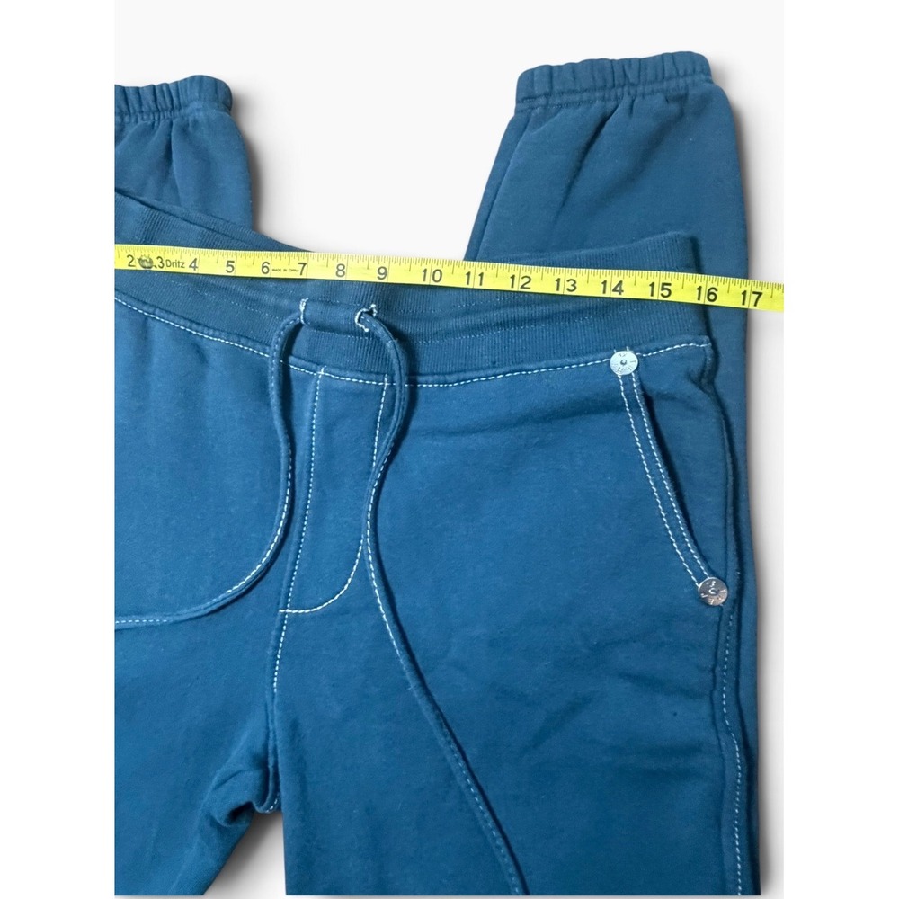 True Religion Womens Teal Green Blue Horseshoe Stitch Jogger Sweatpants Small - Picture 6 of 8